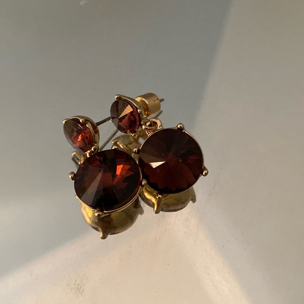 Violet dangly earrings, backs not included